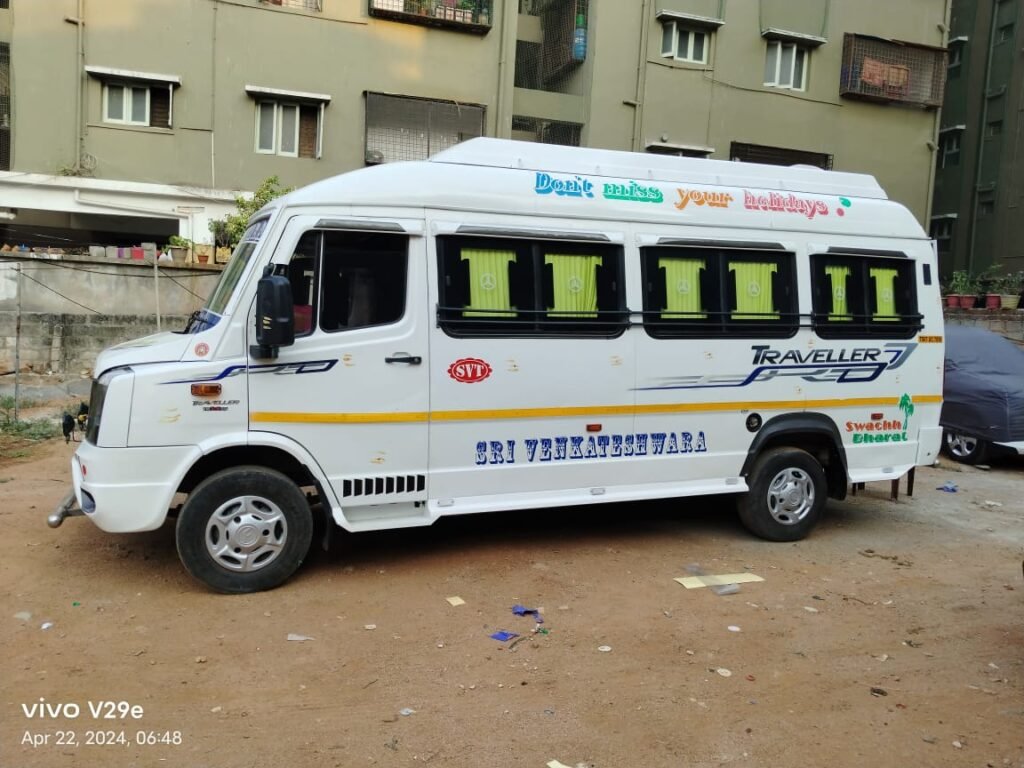 12 seater tempo traveller rent in hyderabad