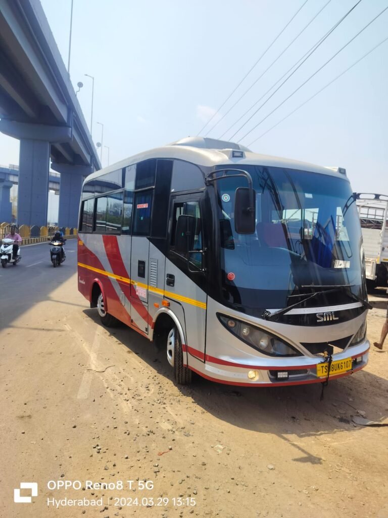 22 seater mini bus on rent in hyderabad